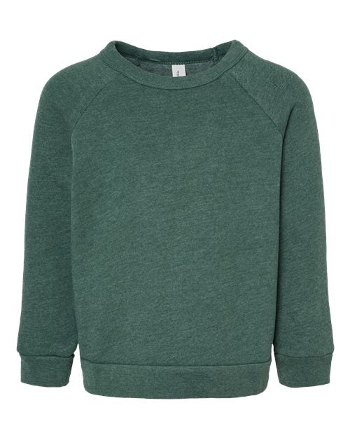 Toddler Sponge Fleece Raglan Crewneck Sweatshirt - BELLA + CANVAS - 3901T