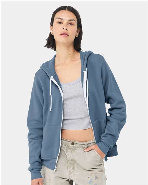 Unisex Sponge Fleece Full-Zip Hoodie Sweatshirt - BELLA + CANVAS - 3739