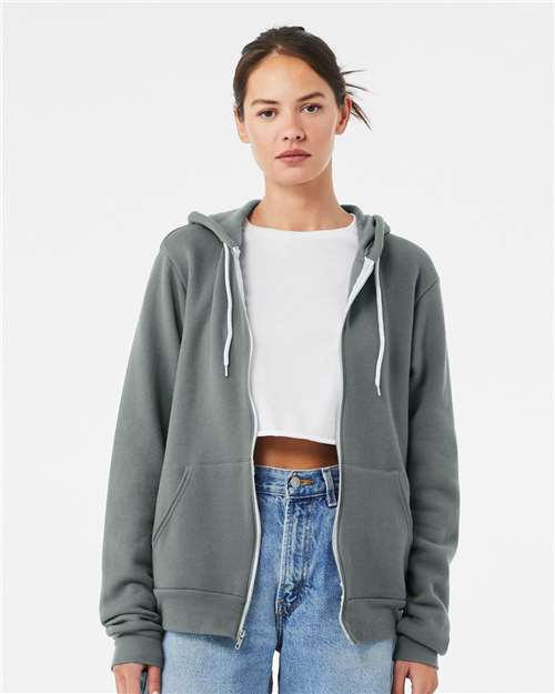 Unisex Sponge Fleece Full-Zip Hoodie Sweatshirt - BELLA + CANVAS - 3739