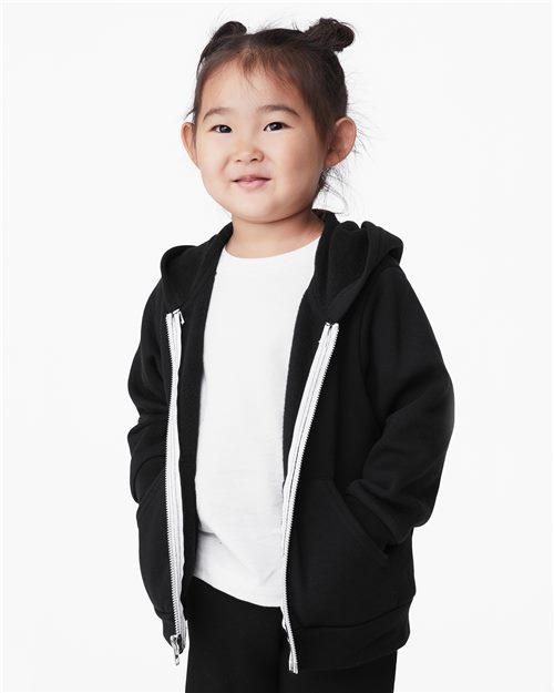 Toddler Sponge Fleece Full-Zip Hoodie Sweatshirt - BELLA + CANVAS - 3739T