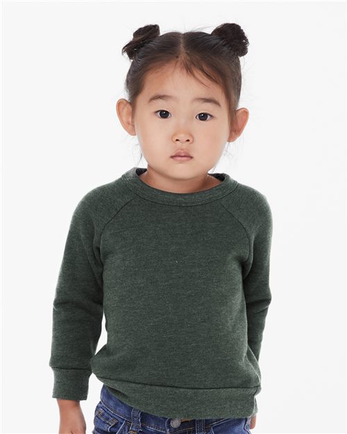 Toddler Sponge Fleece Raglan Crewneck Sweatshirt - BELLA + CANVAS - 3901T
