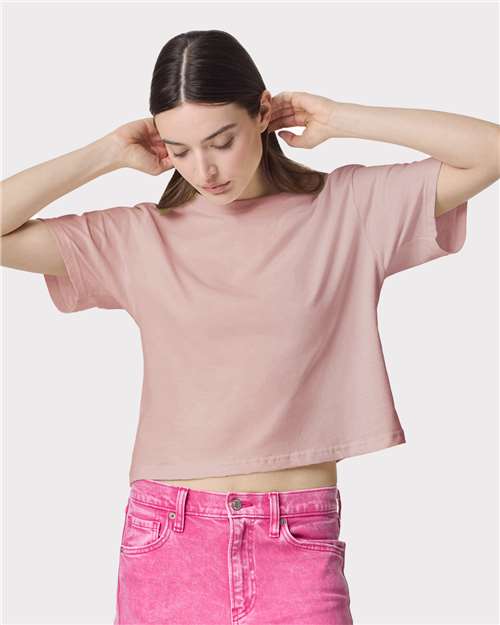 Women's Fine Jersey Mid-Length Boxy Tee - American Apparel - 102