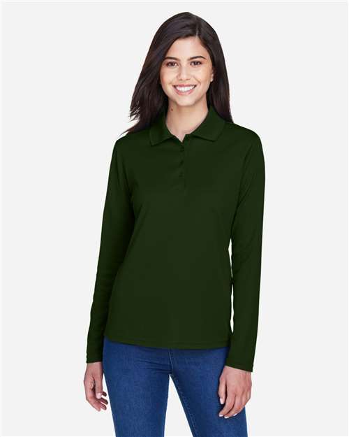 Women's Pinnacle Performance Long Sleeve Piqué Polo - CORE365 - 13233