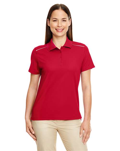 Women's Radiant Performance Piqué Polo with Reflective Piping - CORE365 - 13244