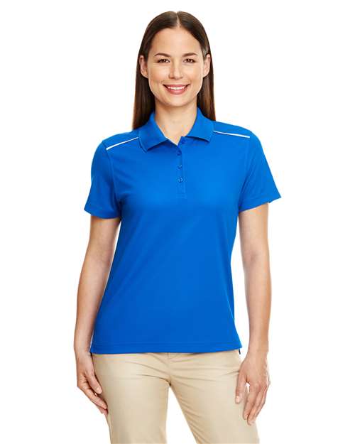 Women's Radiant Performance Piqué Polo with Reflective Piping - CORE365 - 13244