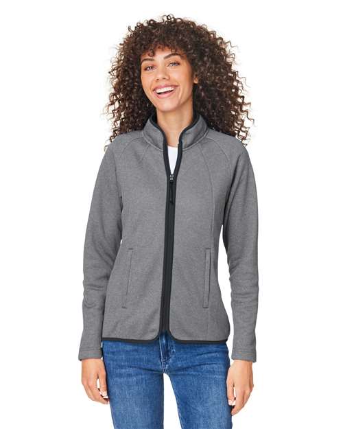 Women's Venture Heathered Stripe Full-Zip Jacket - CORE365 - CE72W