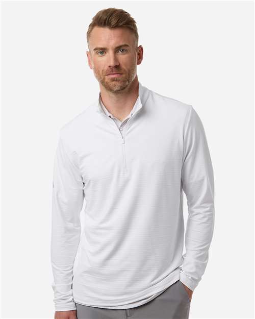 Men's Textured Stripe Quarter-Zip Pullover - Adidas - A708