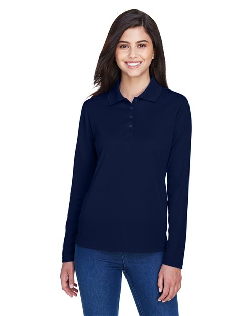 Women's Pinnacle Performance Long Sleeve Piqué Polo - CORE365 - 13233