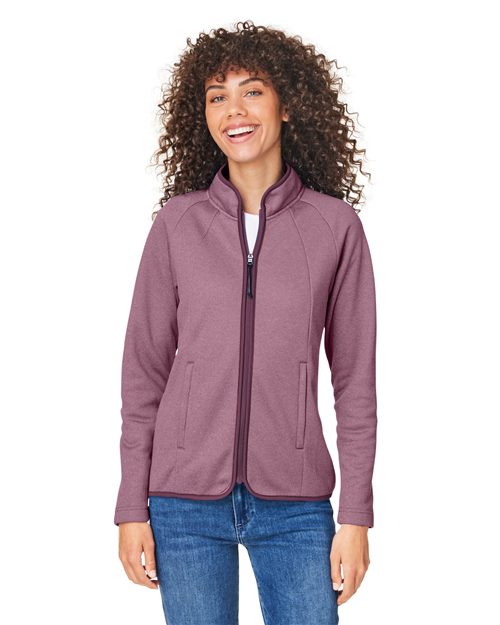 Women's Venture Heathered Stripe Full-Zip Jacket - CORE365 - CE72W