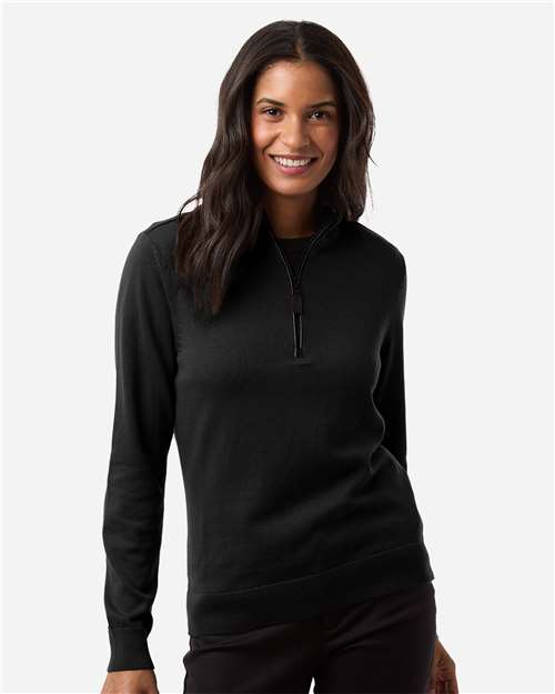 Women's New Classics Quarter-Zip Sweater - Devon & Jones - DG446W
