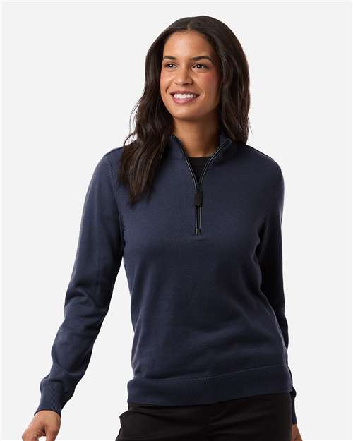Women's New Classics Quarter-Zip Sweater - Devon & Jones - DG446W