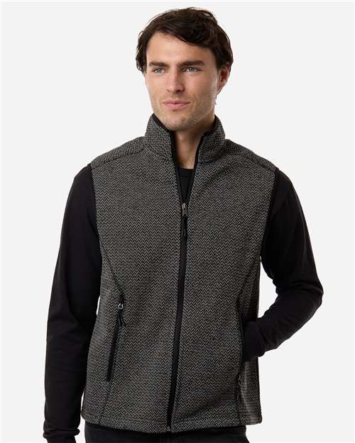 Men's Jasper Jacquard Fleece Vest - North End - NE731