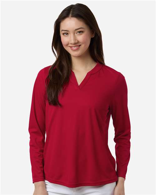 Women's Nova Performance Long Sleeve Pique Polo - CORE365 - 16389