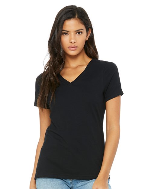 Women’s Relaxed Jersey V-Neck Tee - BELLA + CANVAS - 6405