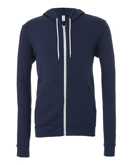 Unisex Sponge Fleece Full-Zip Hoodie Sweatshirt - BELLA + CANVAS - 3739