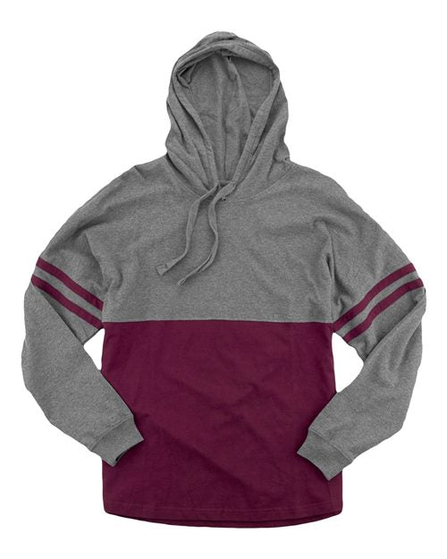 Women's Hooded Pom Pom Jersey T-Shirt - Boxercraft - T18