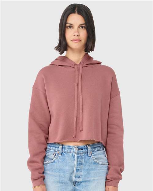 Women's Crop Fleece Hoodie Sweatshirt - BELLA + CANVAS - 7502