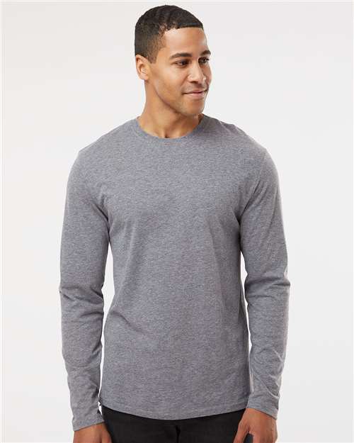 Men's Fine Jersey Long Sleeve Tee - LAT - 6918