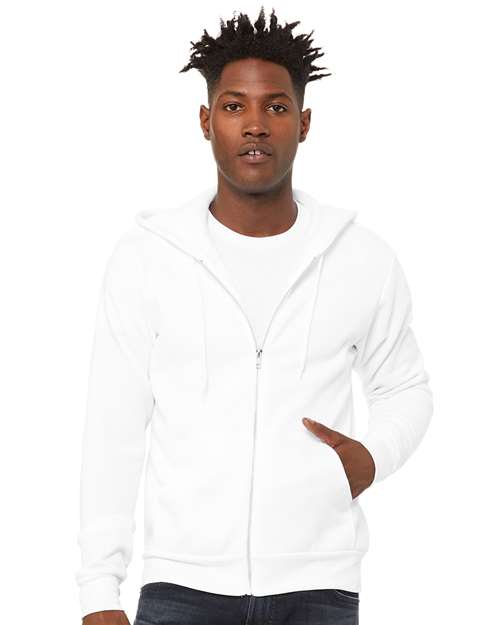 Unisex Sponge Fleece Full-Zip Hoodie Sweatshirt - BELLA + CANVAS - 3739