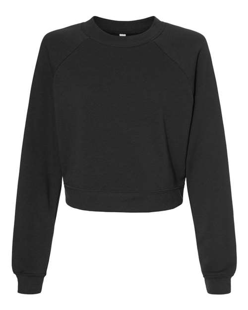 Women's Crop Raglan Fleece Crewneck Sweatshirt - BELLA + CANVAS - 7505