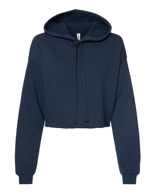 Women's Crop Fleece Hoodie Sweatshirt - BELLA + CANVAS - 7502