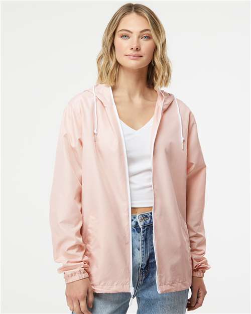 Men's Lightweight Windbreaker Full-Zip Jacket - Independent Trading Co. - EXP54LWZ