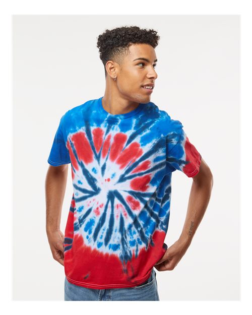 Unisex Multi-Color Tie-Dyed T-Shirt - Colortone - 1000