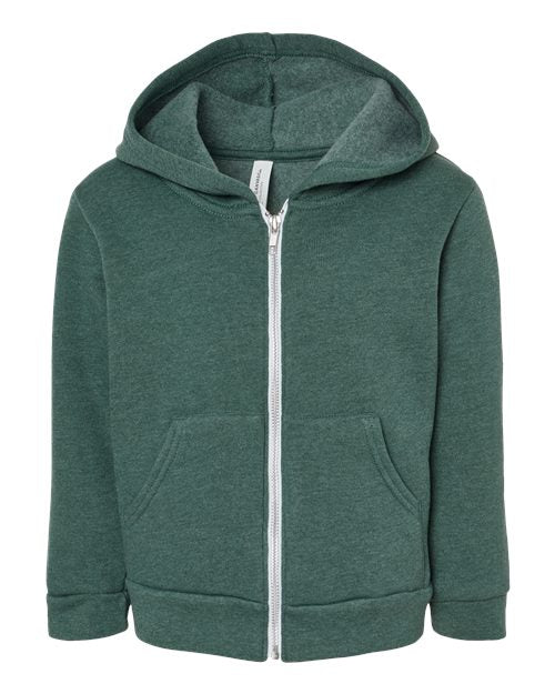 Toddler Sponge Fleece Full-Zip Hoodie Sweatshirt - BELLA + CANVAS - 3739T