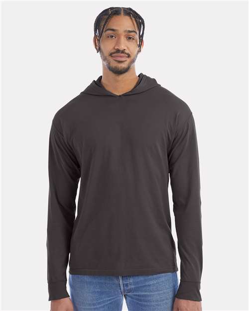 Unisex Garment-Dyed Jersey Hooded Long Sleeve T-Shirt - ComfortWash by Hanes - GDH280