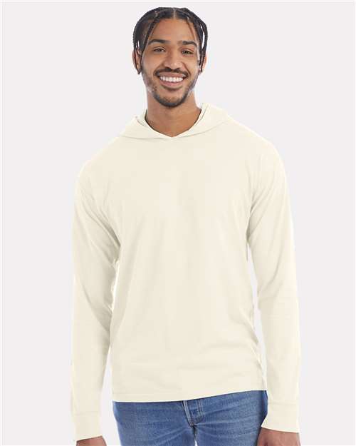 Unisex Garment-Dyed Jersey Hooded Long Sleeve T-Shirt - ComfortWash by Hanes - GDH280