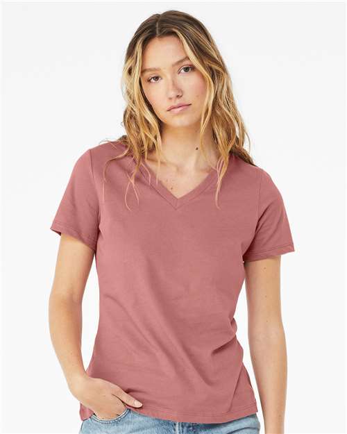 Women’s Relaxed Jersey V-Neck Tee - BELLA + CANVAS - 6405