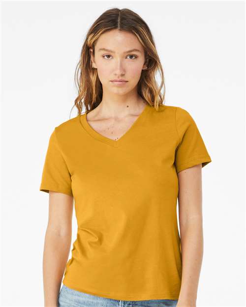 Women’s Relaxed Jersey V-Neck Tee - BELLA + CANVAS - 6405