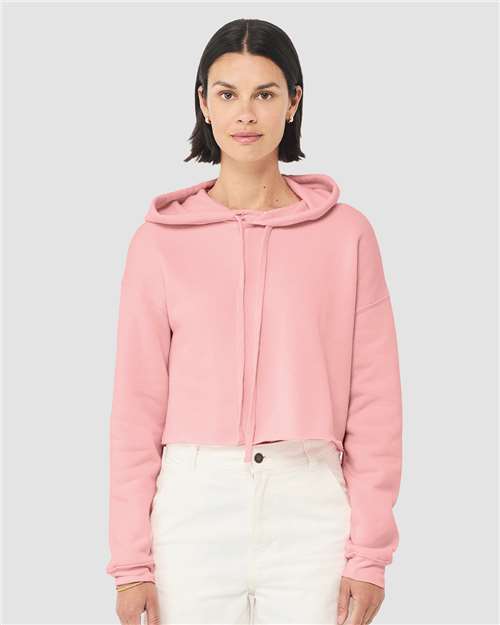 Women's Crop Fleece Hoodie Sweatshirt - BELLA + CANVAS - 7502