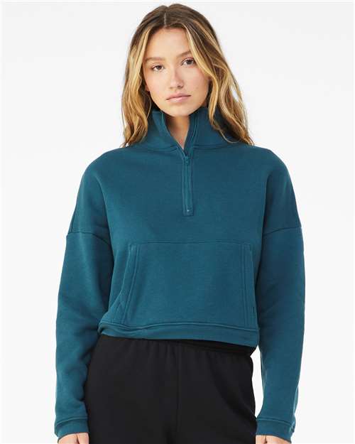 Women’s Sponge Fleece Half Zip Pullover - BELLA + CANVAS - 3953