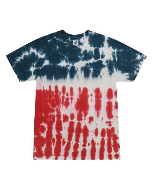 Unisex Multi-Color Tie-Dyed T-Shirt - Colortone - 1000