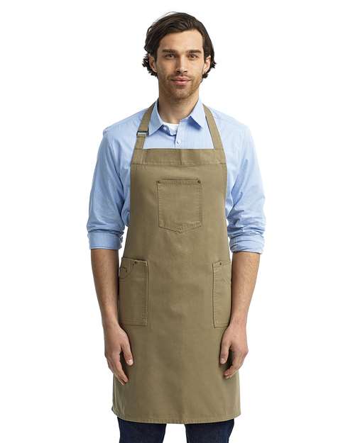 Cotton Chino Bib Apron with Pocket – 13091