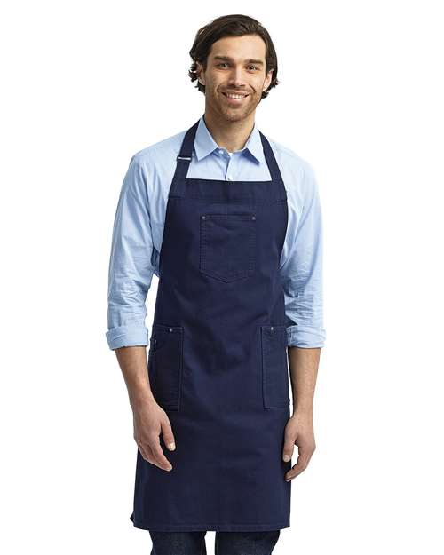 Cotton Chino Bib Apron with Pocket – 13091