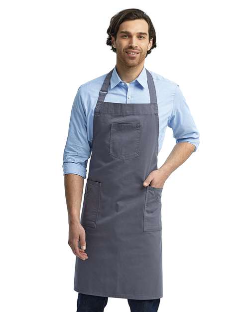 Cotton Chino Bib Apron with Pocket – 13091