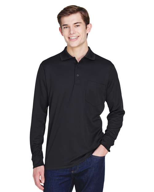 Men's Pinnacle Performance Long Sleeve Piqué Polo with Pocket - CORE365 - 13186