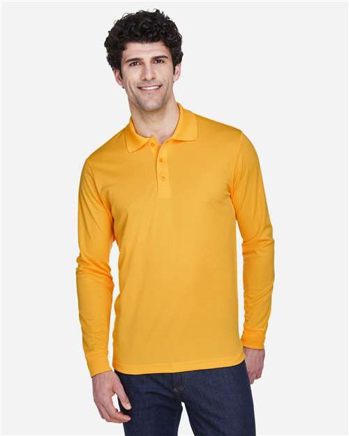 Men's Pinnacle Performance Long Sleeve Piqué Polo - CORE365 - 13201
