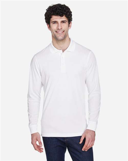 Men's Pinnacle Performance Long Sleeve Piqué Polo - CORE365 - 13201