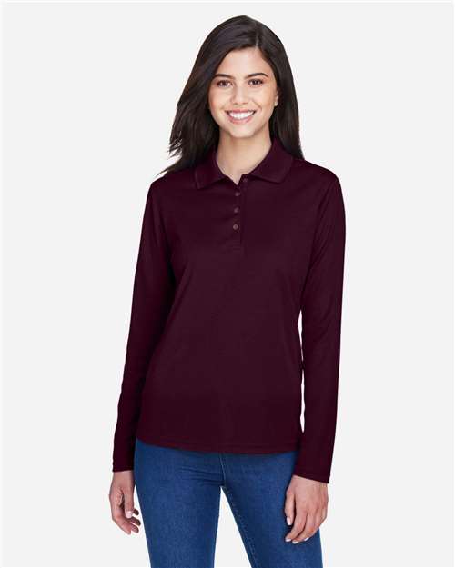 Women's Pinnacle Performance Long Sleeve Piqué Polo - CORE365 - 13233