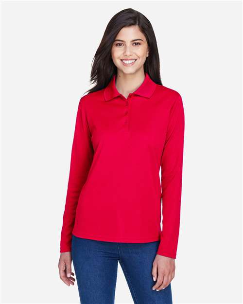Women's Pinnacle Performance Long Sleeve Piqué Polo - CORE365 - 13233