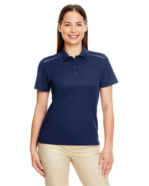 Women's Radiant Performance Piqué Polo with Reflective Piping - CORE365 - 13244