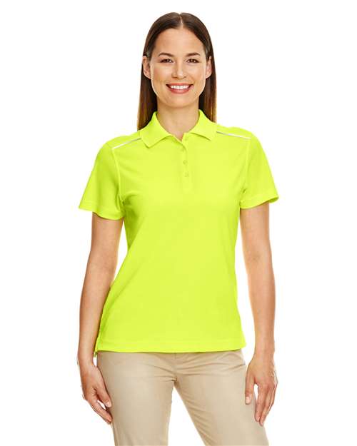 Women's Radiant Performance Piqué Polo with Reflective Piping - CORE365