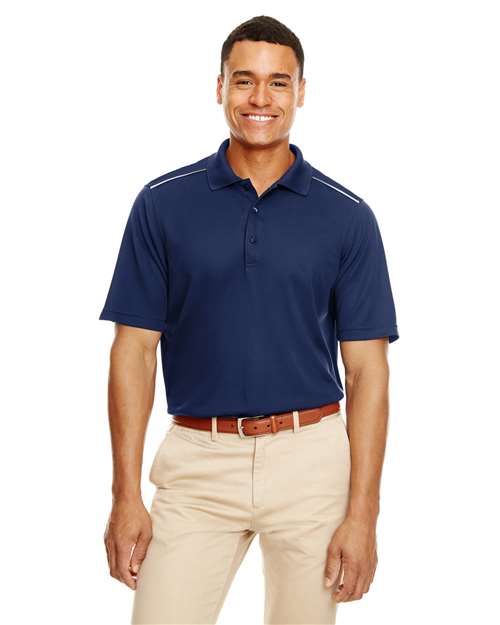 Men's Radiant Performance Piqué Polo with Reflective Piping - CORE365 - 13271
