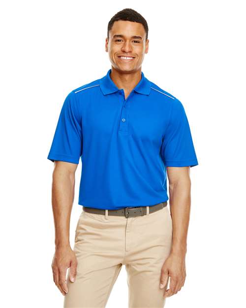 Men's Radiant Performance Piqué Polo with Reflective Piping - CORE365
