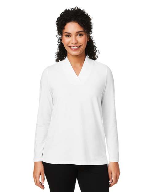 Women's Raleigh Shawl Collar Knit Top - Devon & Jones - DP121W