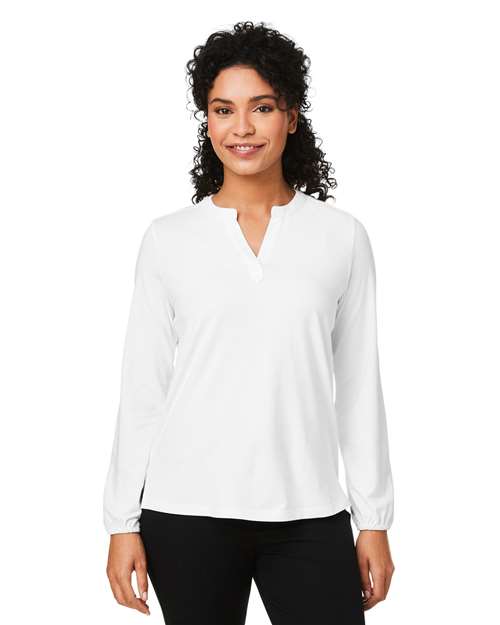 Women's Raleigh Half-Placket Knit Top - Devon & Jones - DP122W