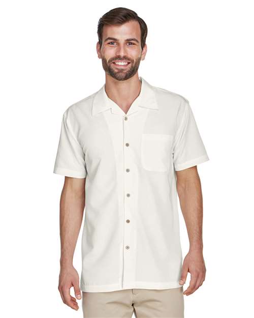 Men's Barbados Textured Camp Shirt - Harriton - M560